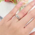 Silver/ Gold/ Rose Gold Romantic Heart-Designed CZ Diamond Ring – Elegant Silver Love Band for Women