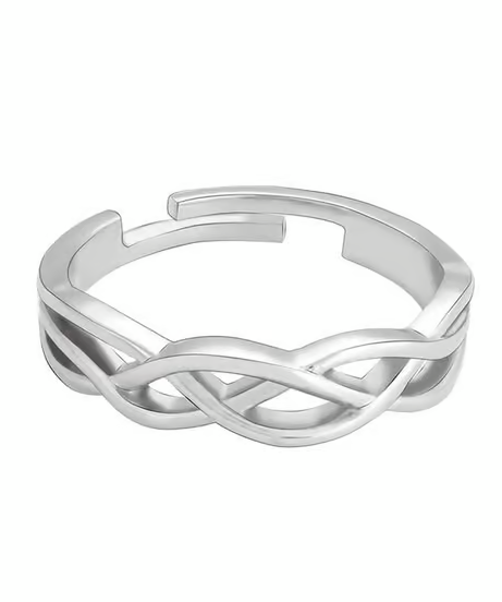 Silver/ Gold/ Rose Gold Graceful Simplicity: Elegant Silver Infinity Knot Ring β A Symbol of Timeless Love, Unity & Charm