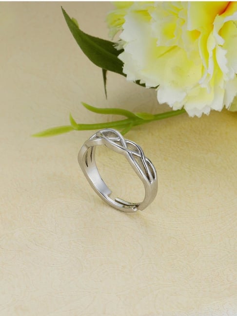 Silver/ Gold/ Rose Gold Graceful Simplicity: Elegant Silver Infinity Knot Ring β A Symbol of Timeless Love, Unity & Charm