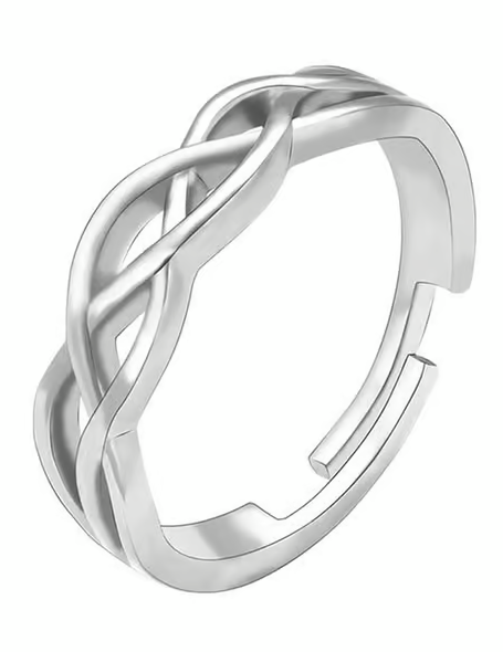 Silver/ Gold/ Rose Gold Graceful Simplicity: Elegant Silver Infinity Knot Ring β A Symbol of Timeless Love, Unity & Charm