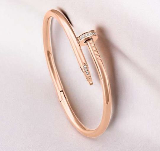 Silver/ Gold/ Rose Gold Luxurious Nail-Inspired Kada with Sparkling Diamond Accents β¨ β A Bold & Timeless Fusion of Strength, Elegance, and Modern Glamour