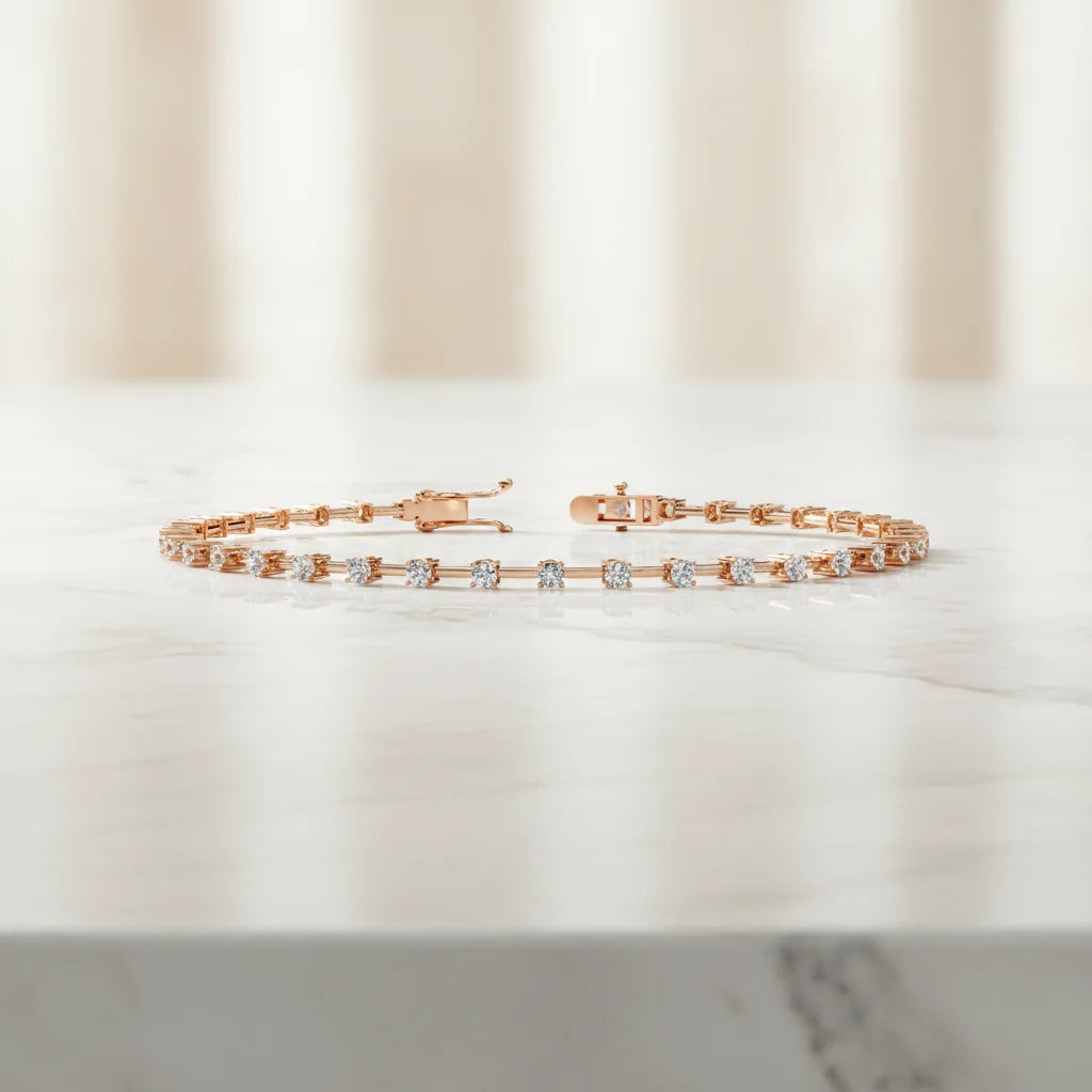 Delicate Diamond Line Bracelet