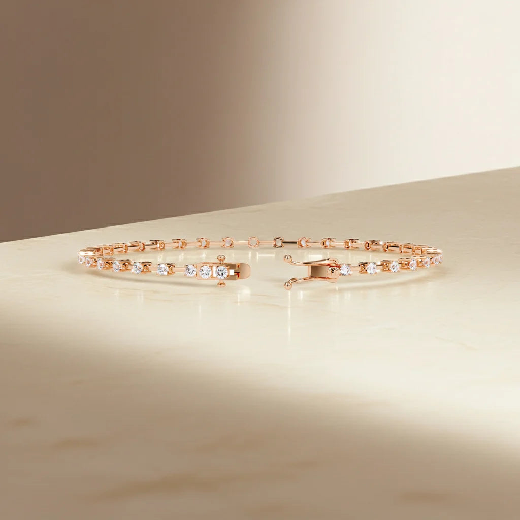 Delicate Diamond Line Bracelet