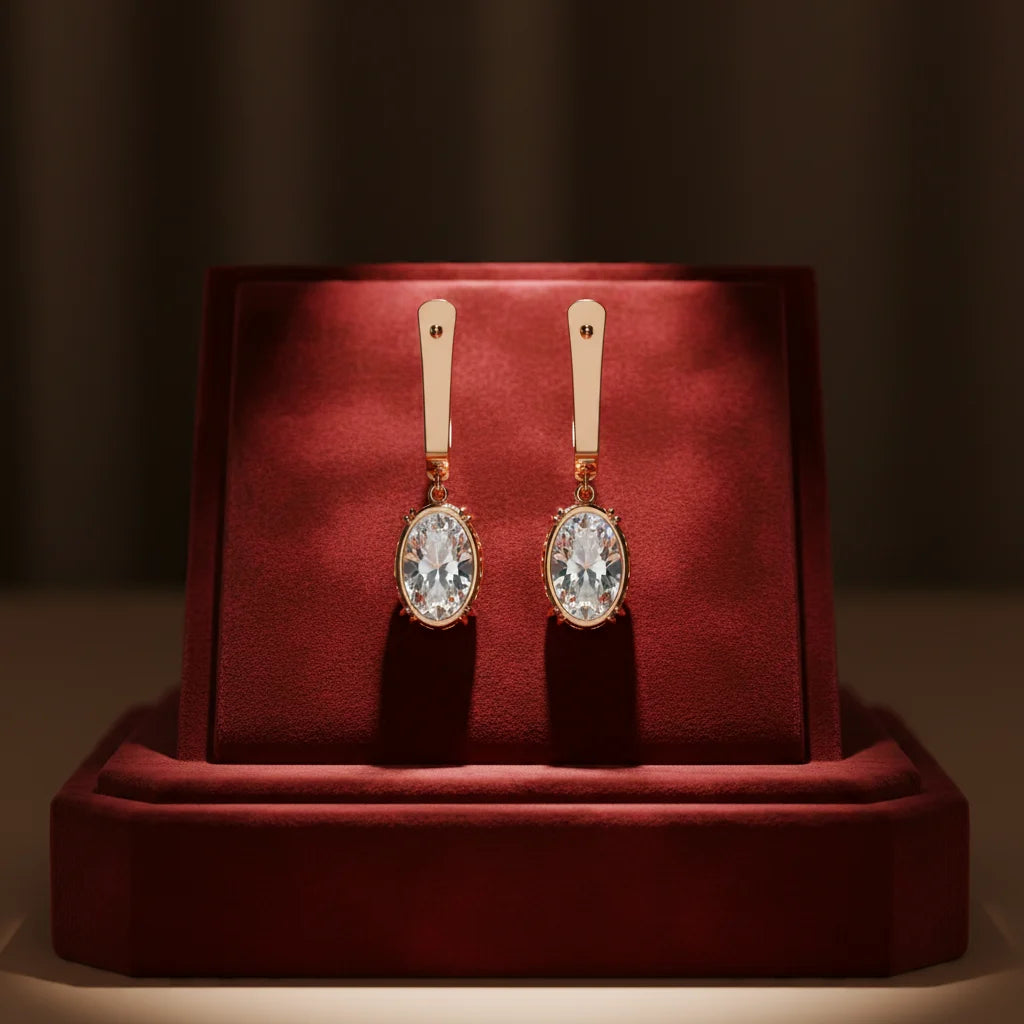 Aurora Oval Drop Earrings