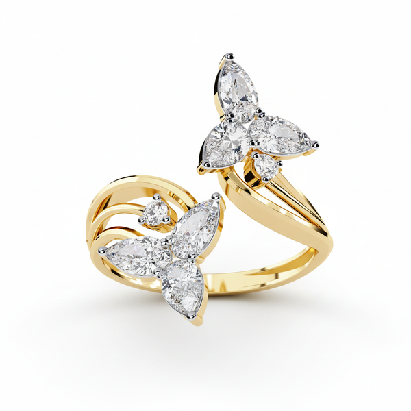 Butterfly Wings Diamond Ring