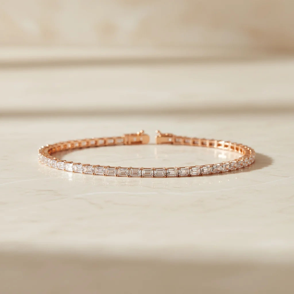 Baguette Line Diamond Bracelet