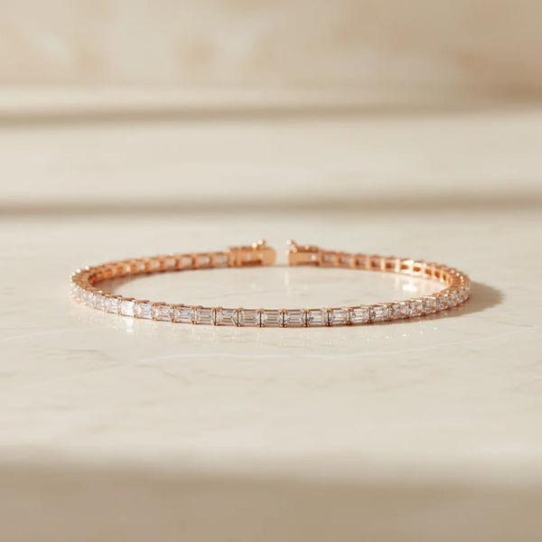 Baguette Line Diamond Bracelet