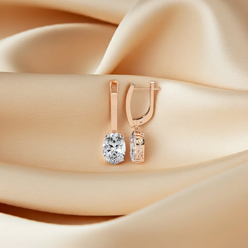 Aurora Oval Drop Earrings