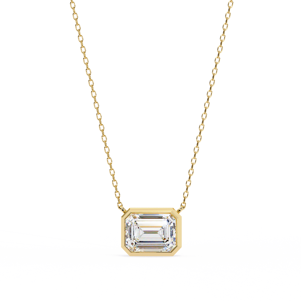Emerald Cut Diamond Pendant