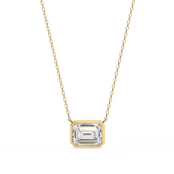 Emerald Cut Diamond Pendant