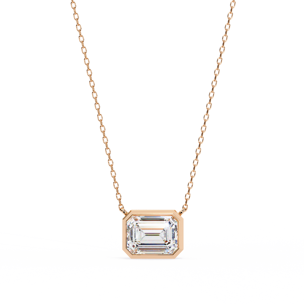 Emerald Cut Diamond Pendant