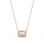 Emerald Cut Diamond Pendant