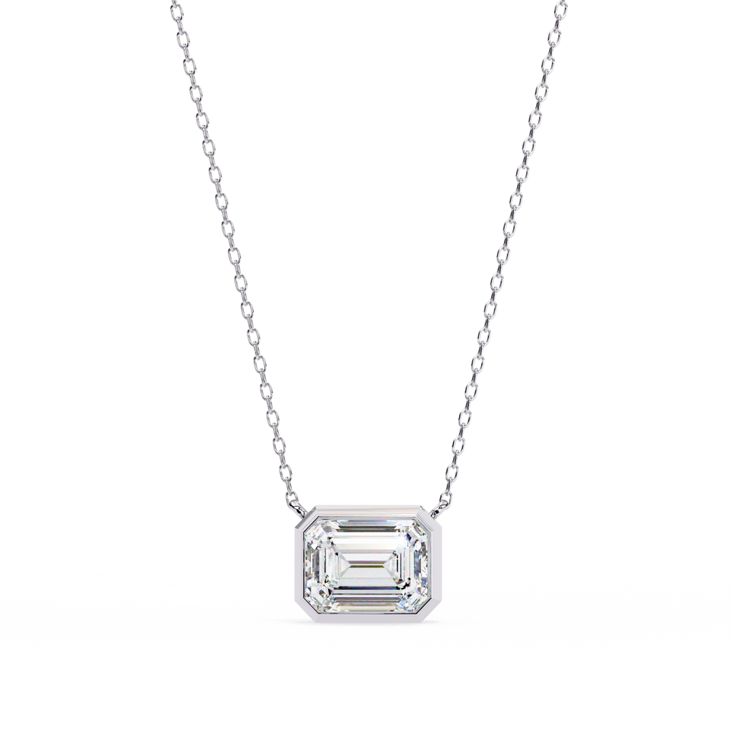 Emerald Cut Diamond Pendant