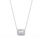 Emerald Cut Diamond Pendant