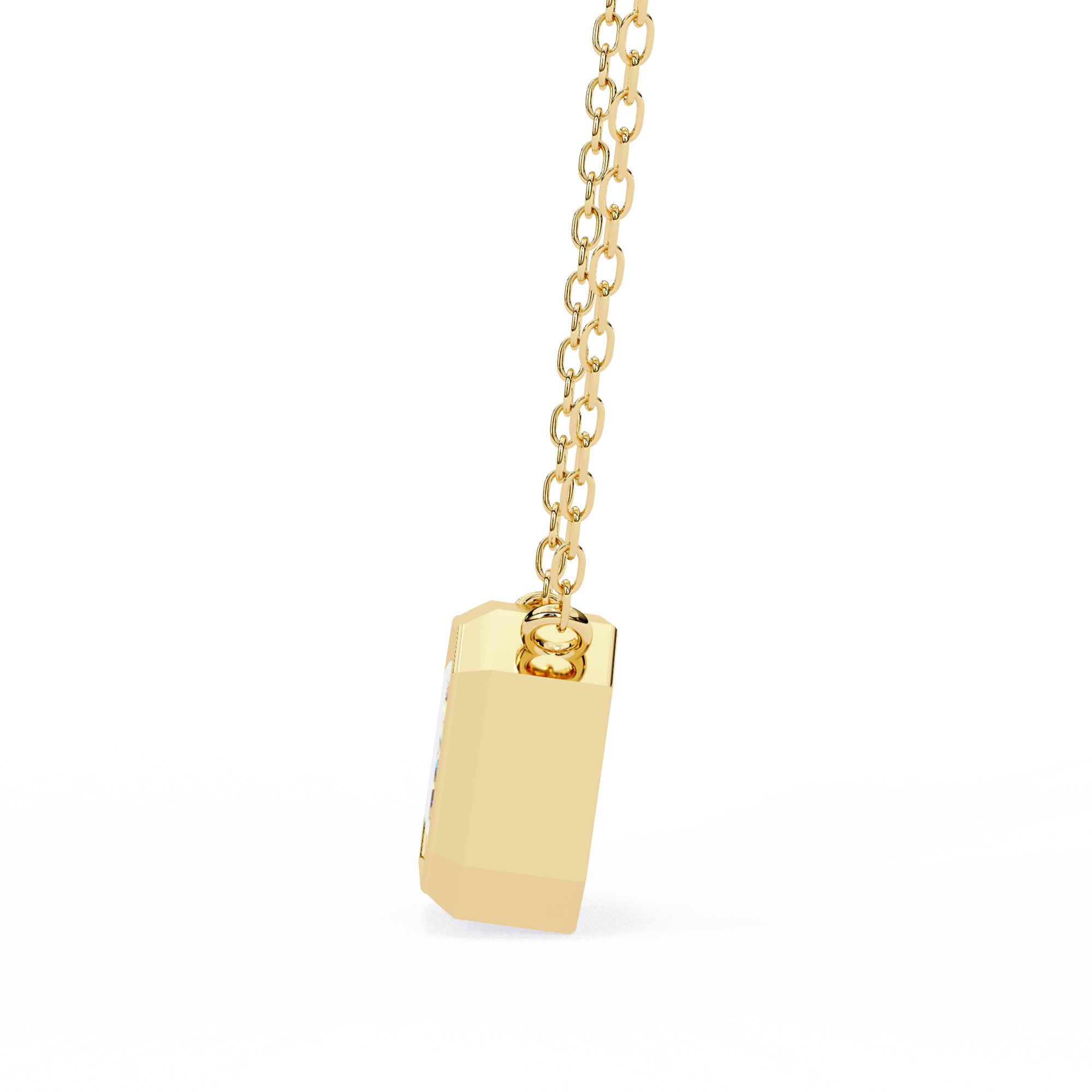 Emerald Cut Diamond Pendant