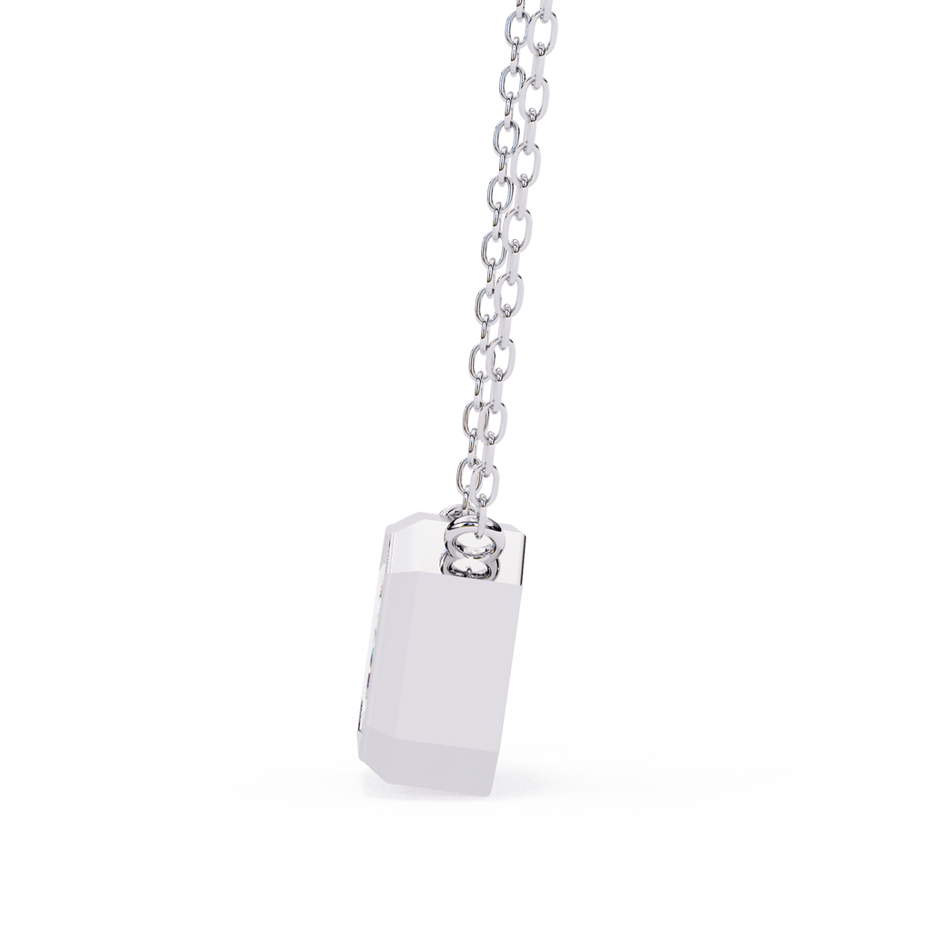 Emerald Cut Diamond Pendant