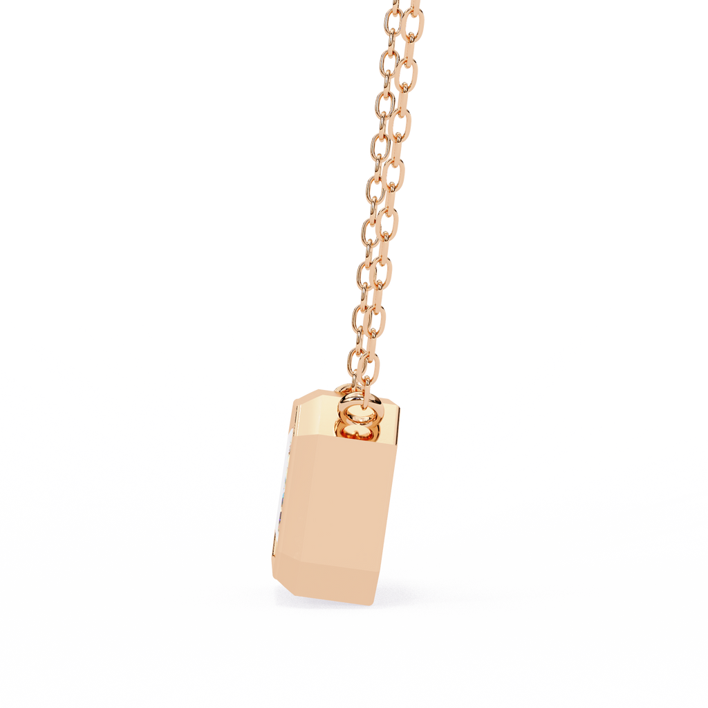 Emerald Cut Diamond Pendant