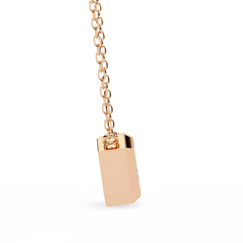 Emerald Cut Diamond Pendant