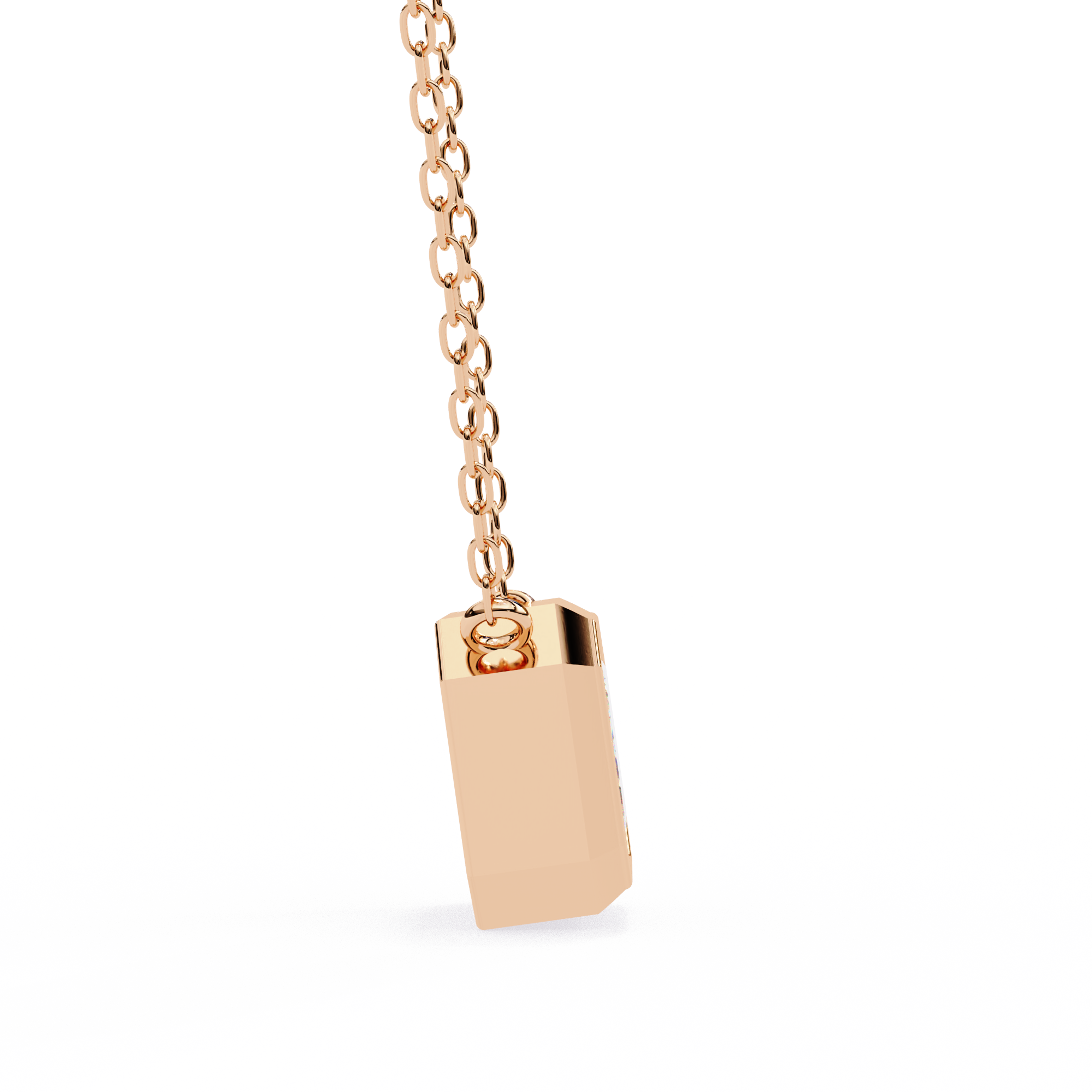 Emerald Cut Diamond Pendant