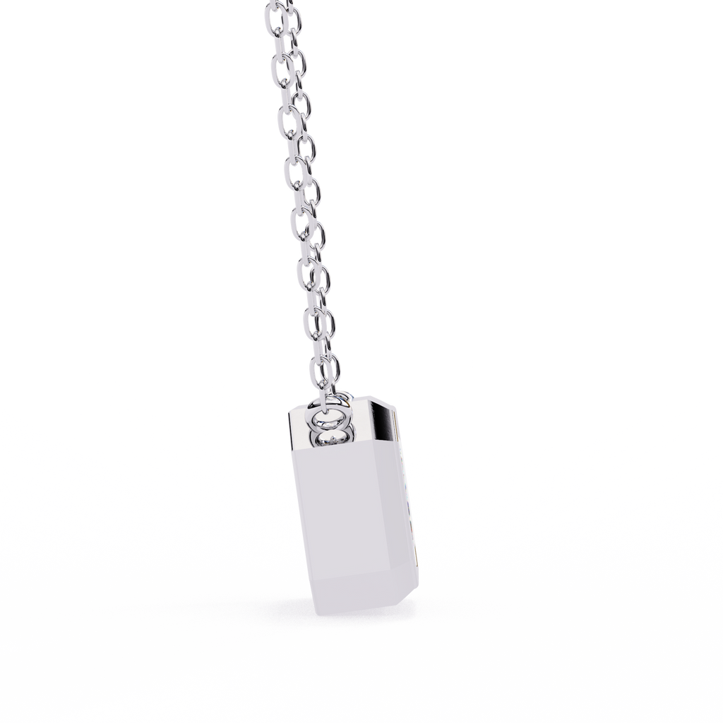 Emerald Cut Diamond Pendant