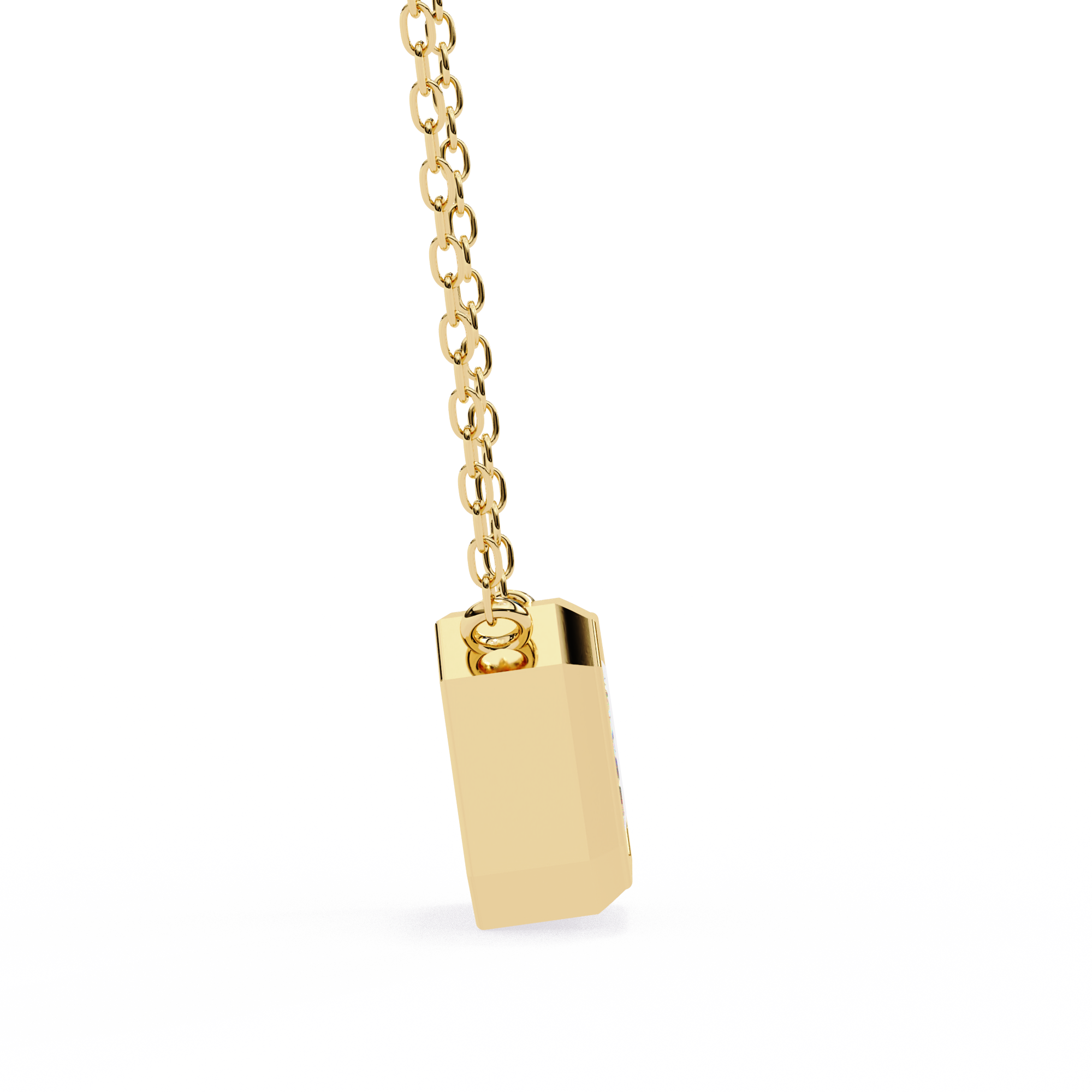 Emerald Cut Diamond Pendant