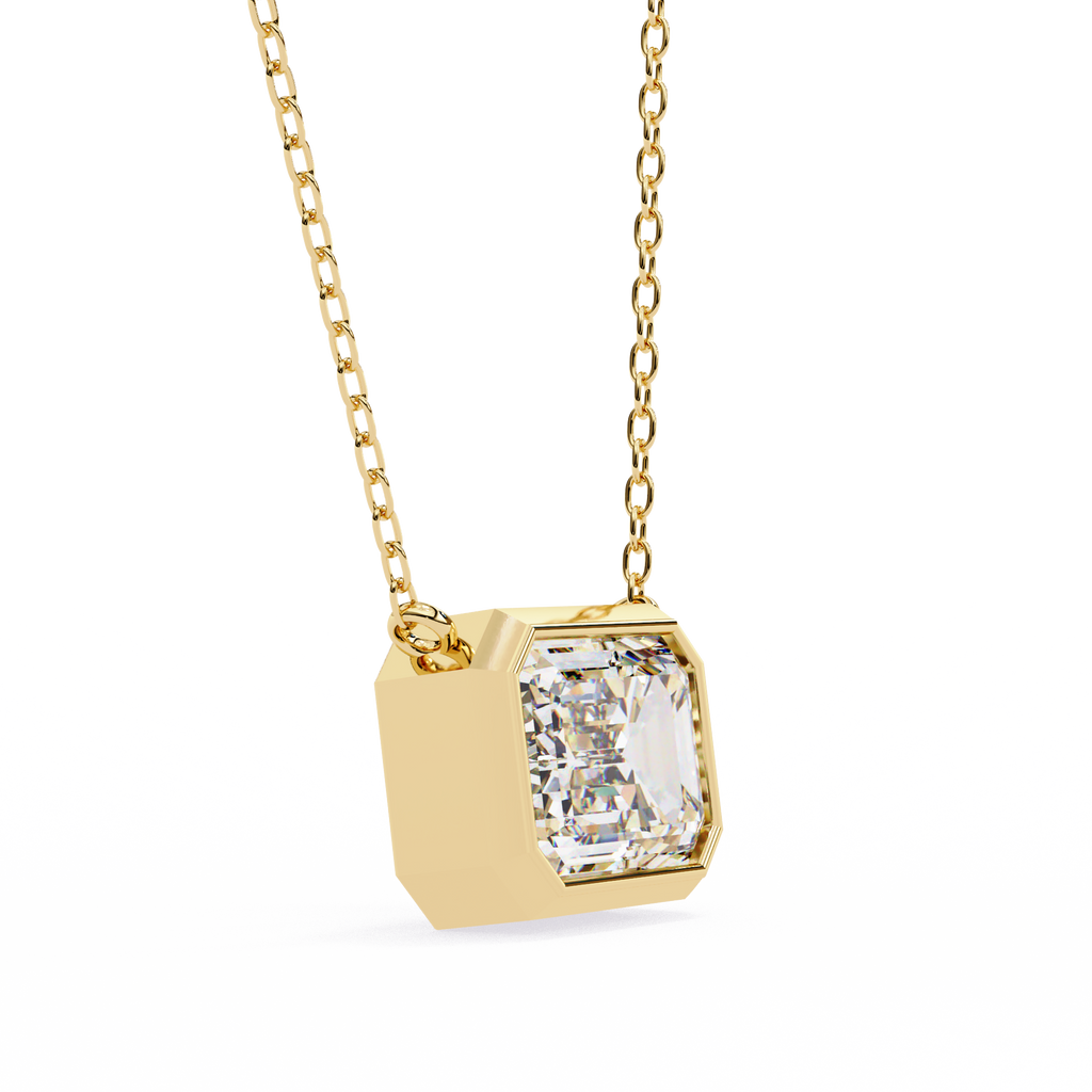 Emerald Cut Diamond Pendant