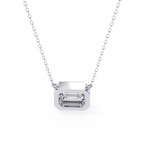 Emerald Cut Diamond Pendant