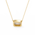 Emerald Cut Diamond Pendant