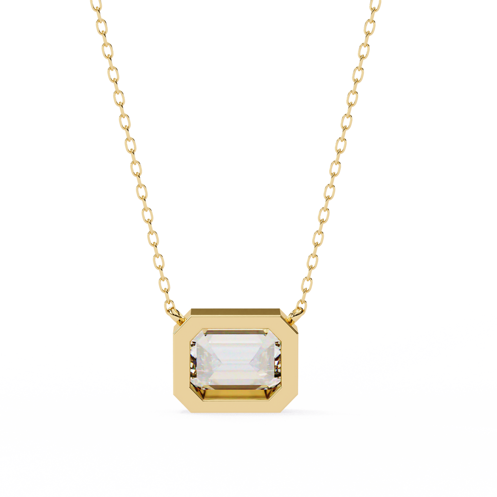 Emerald Cut Diamond Pendant