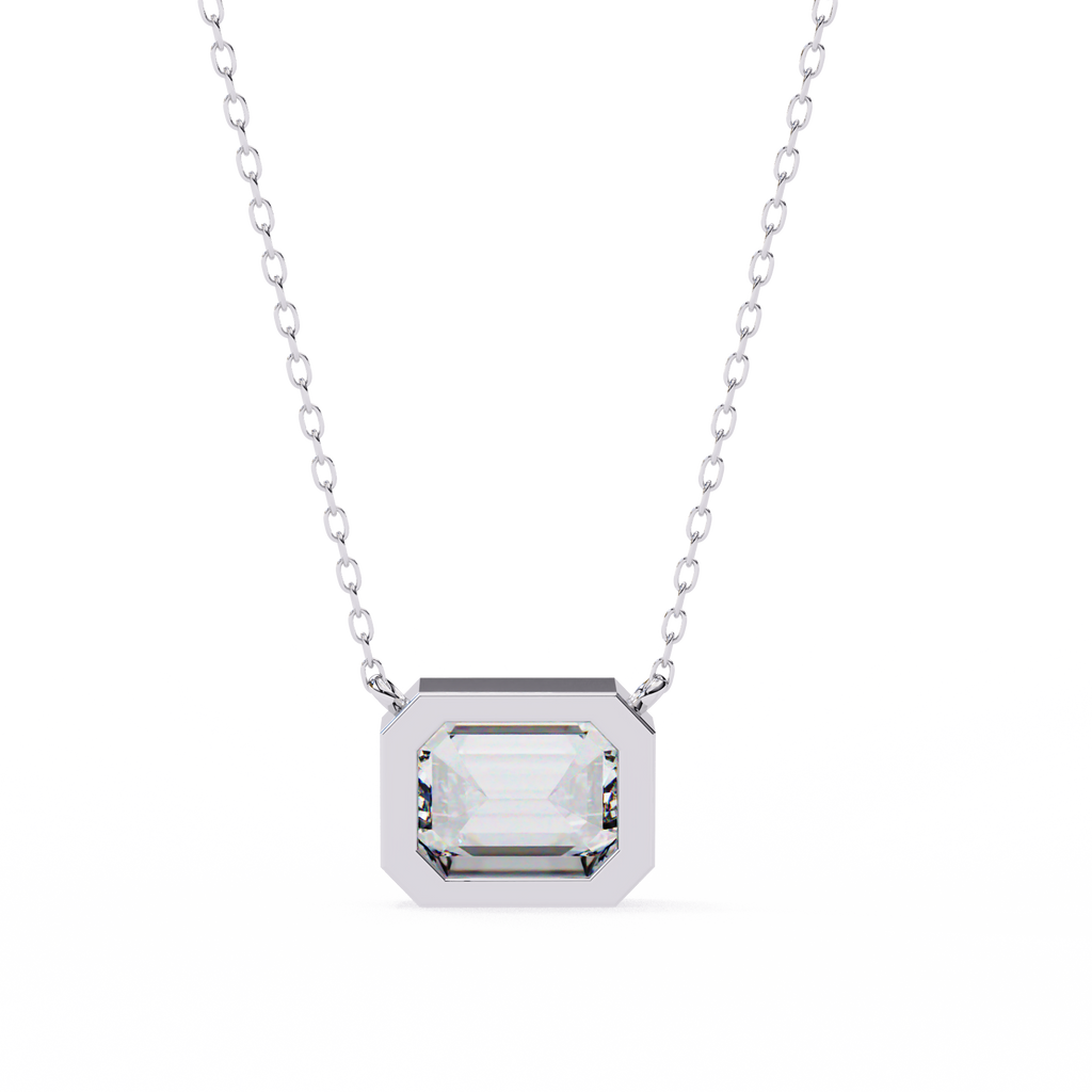 Emerald Cut Diamond Pendant