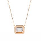 Emerald Cut Diamond Pendant