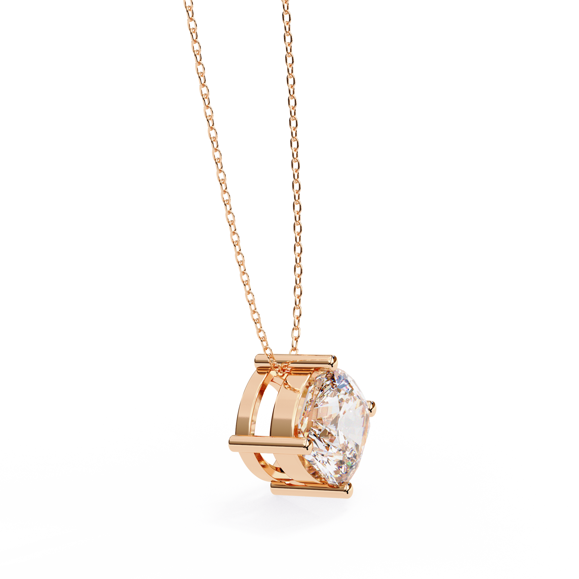 Geometric Diamond Pendant