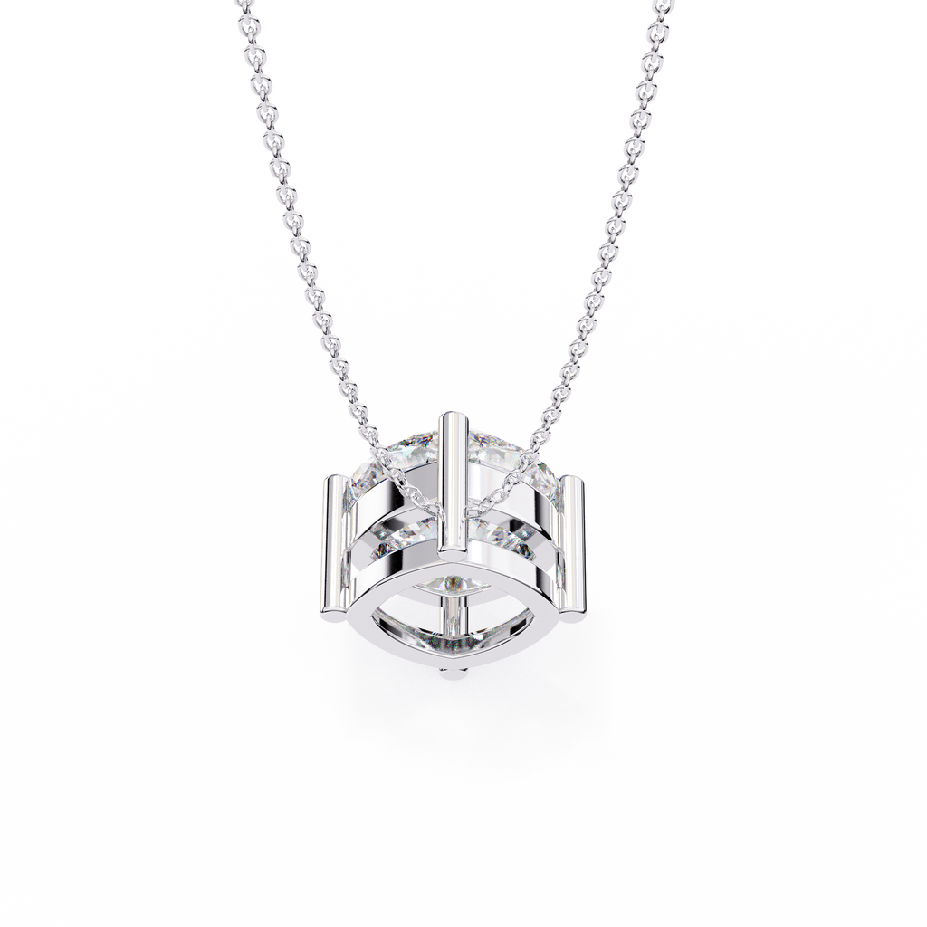 Geometric Diamond Pendant