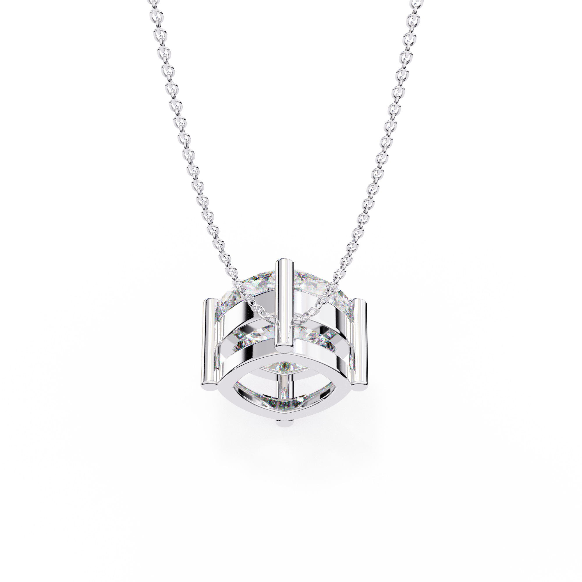 Geometric Diamond Pendant
