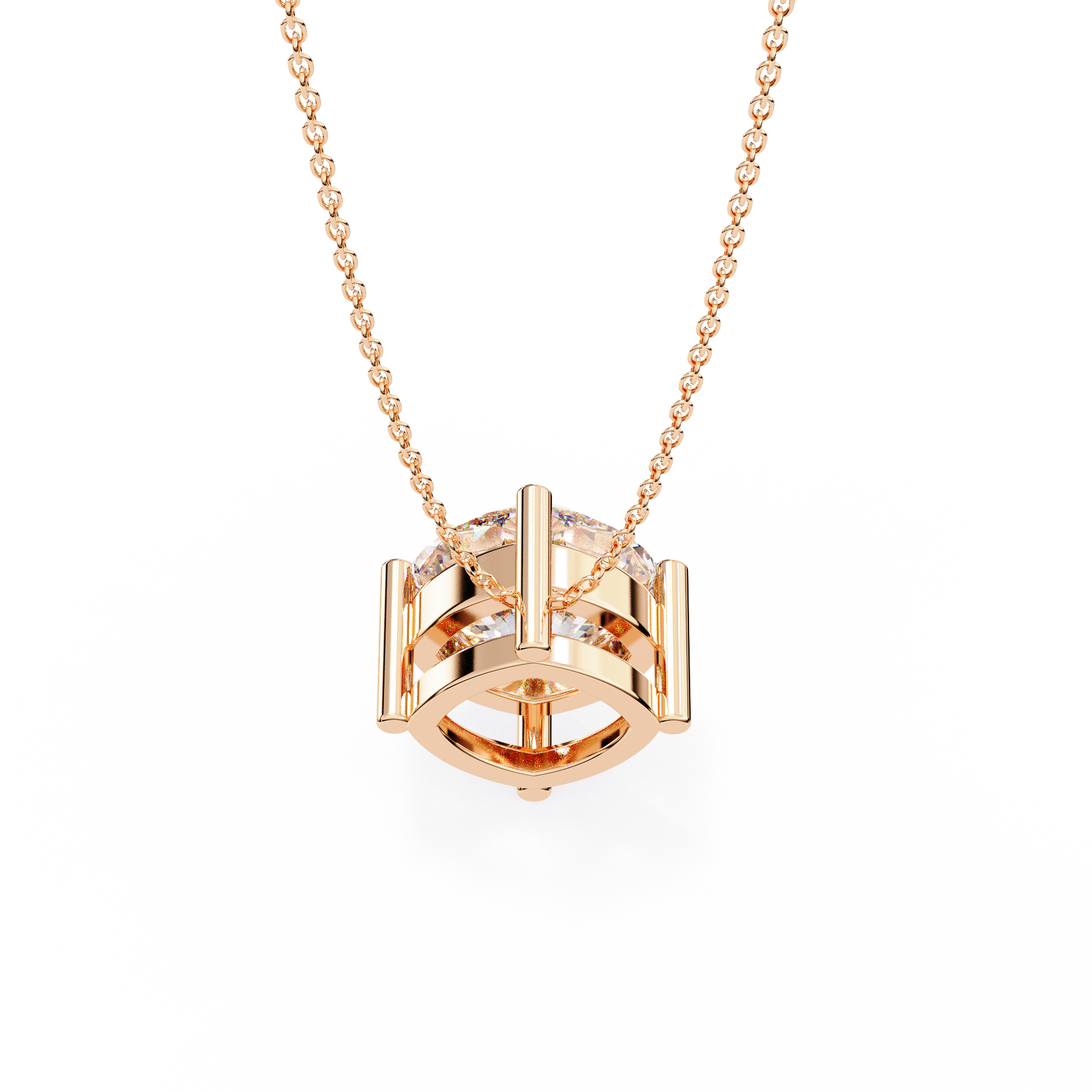 Geometric Diamond Pendant