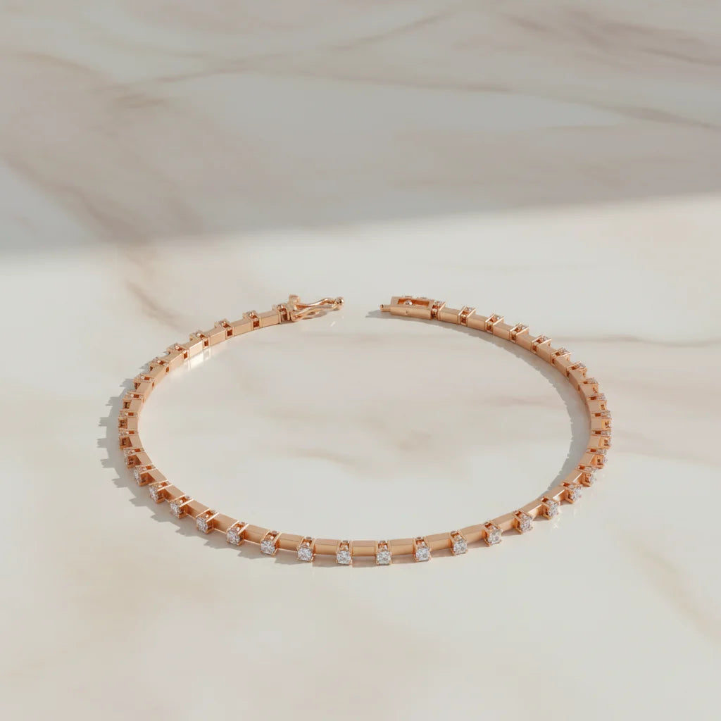 Delicate Diamond Line Bracelet