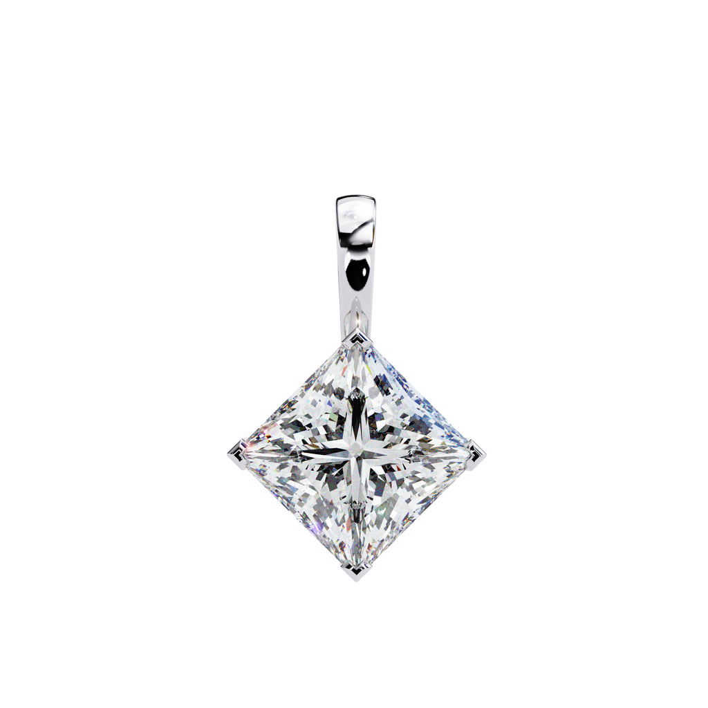 Square Solitaire Pendant