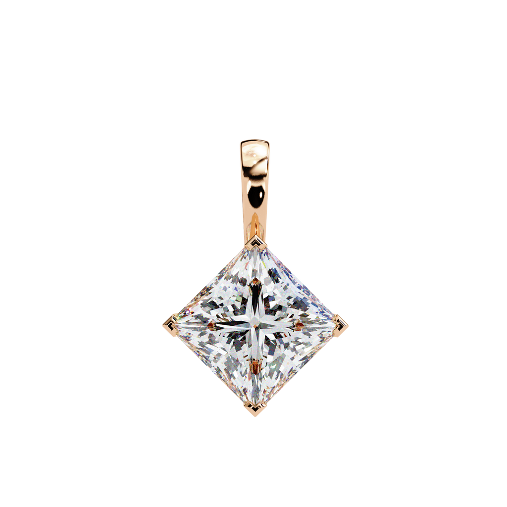 Square Solitaire Pendant