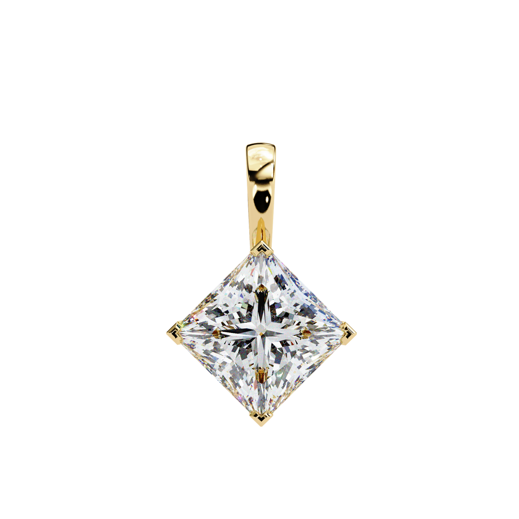 Square Solitaire Pendant