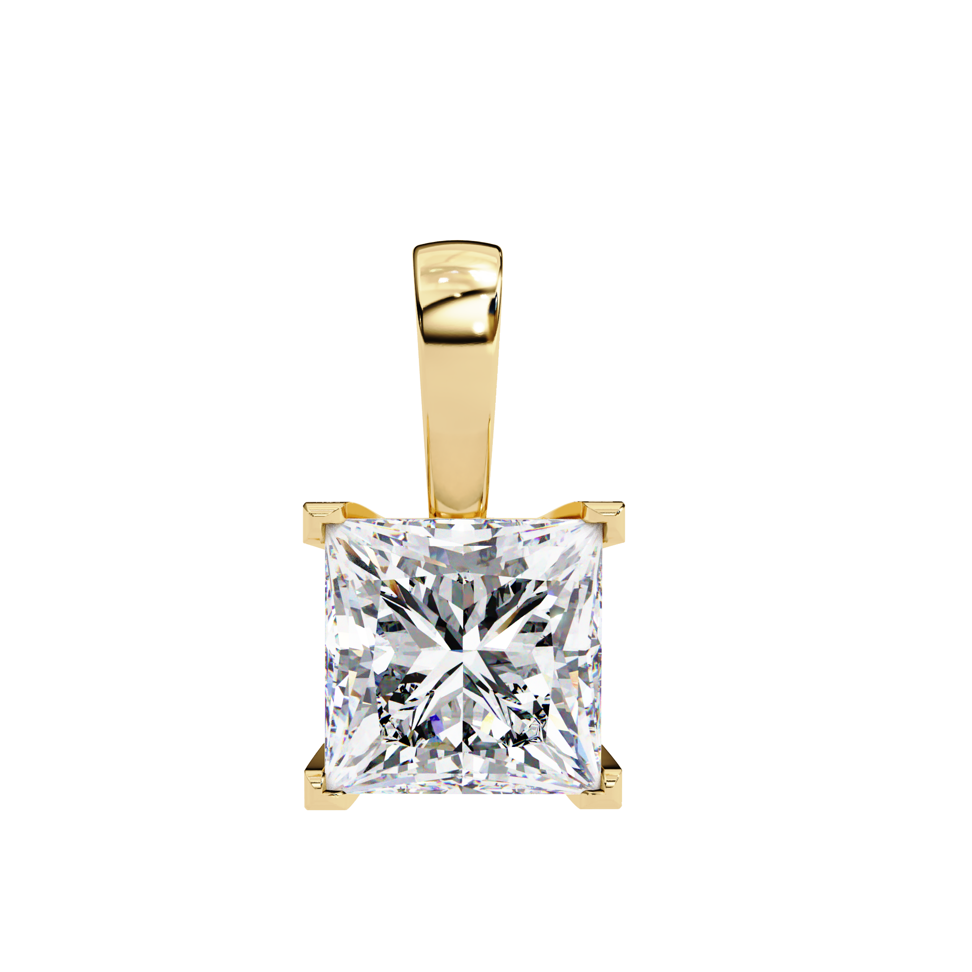 Princess Cut Diamond Pendant