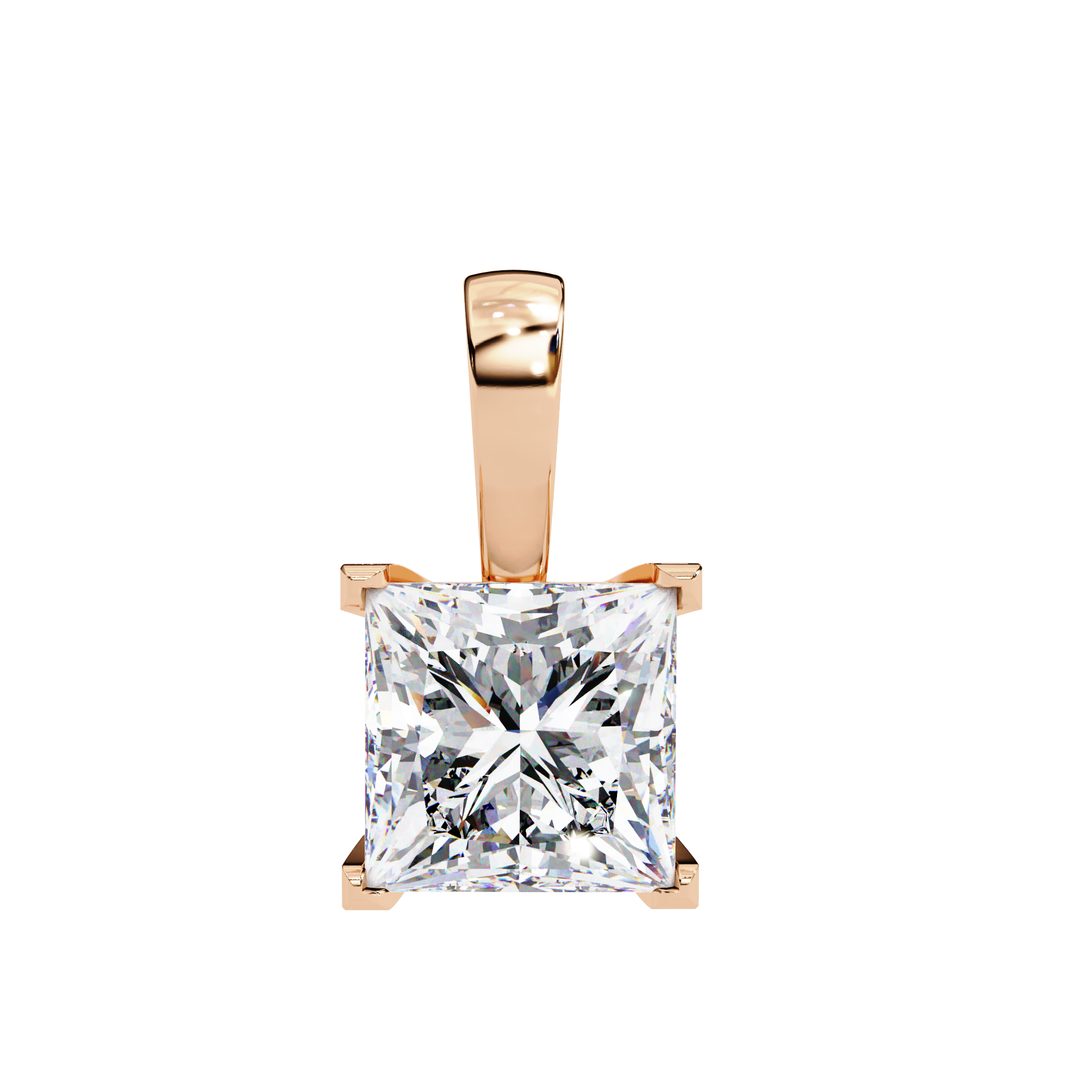 Princess Cut Diamond Pendant