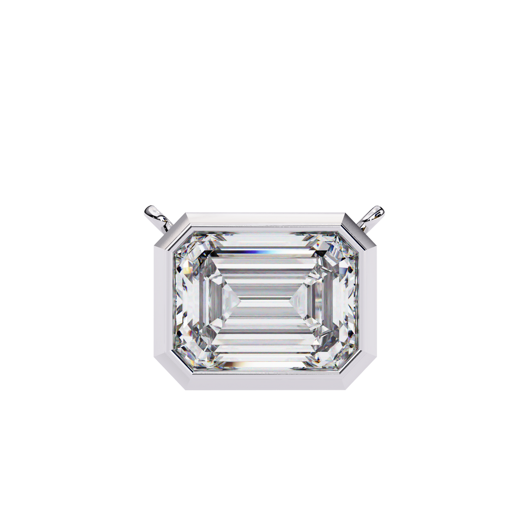 Emerald Cut Diamond Pendant
