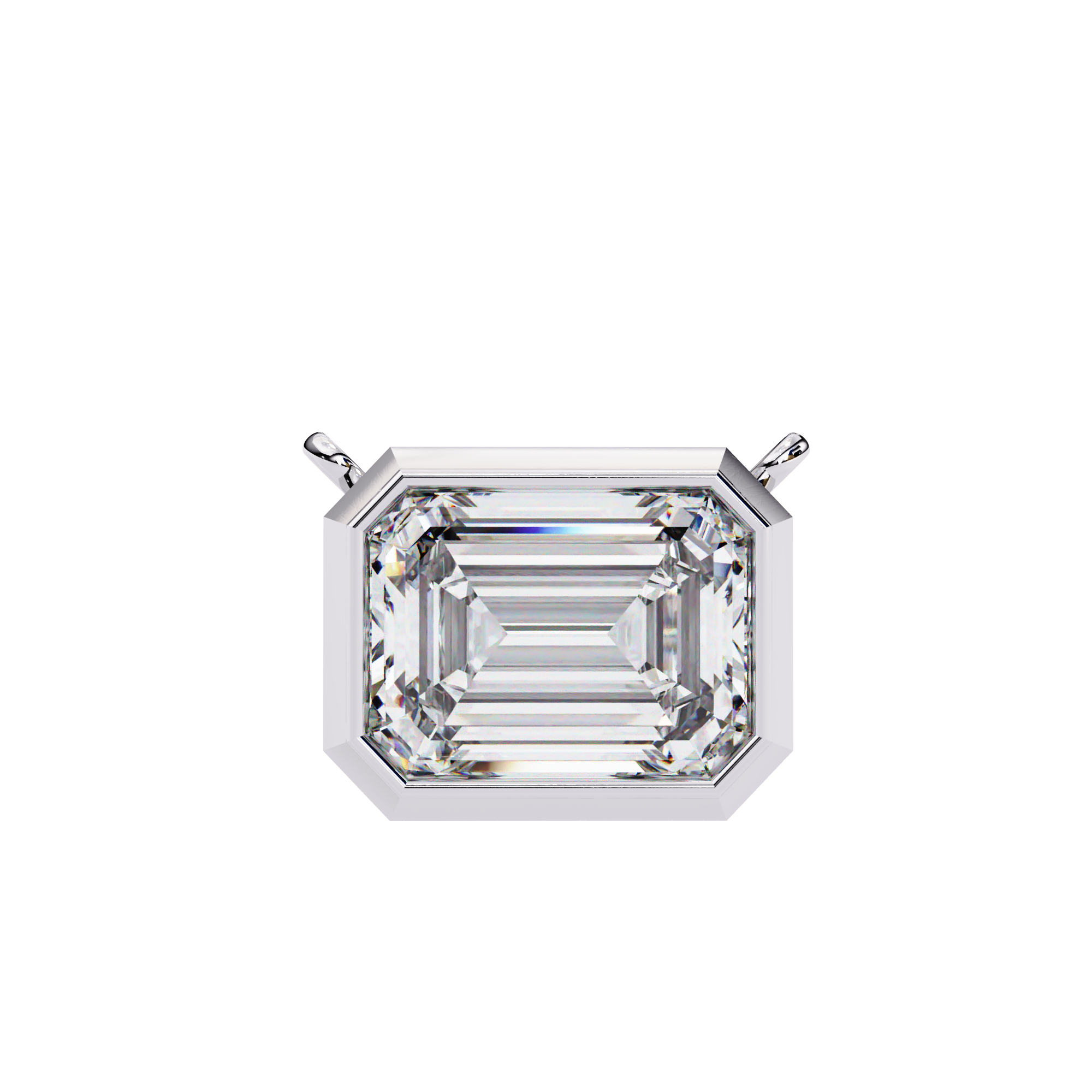 Emerald Cut Diamond Pendant
