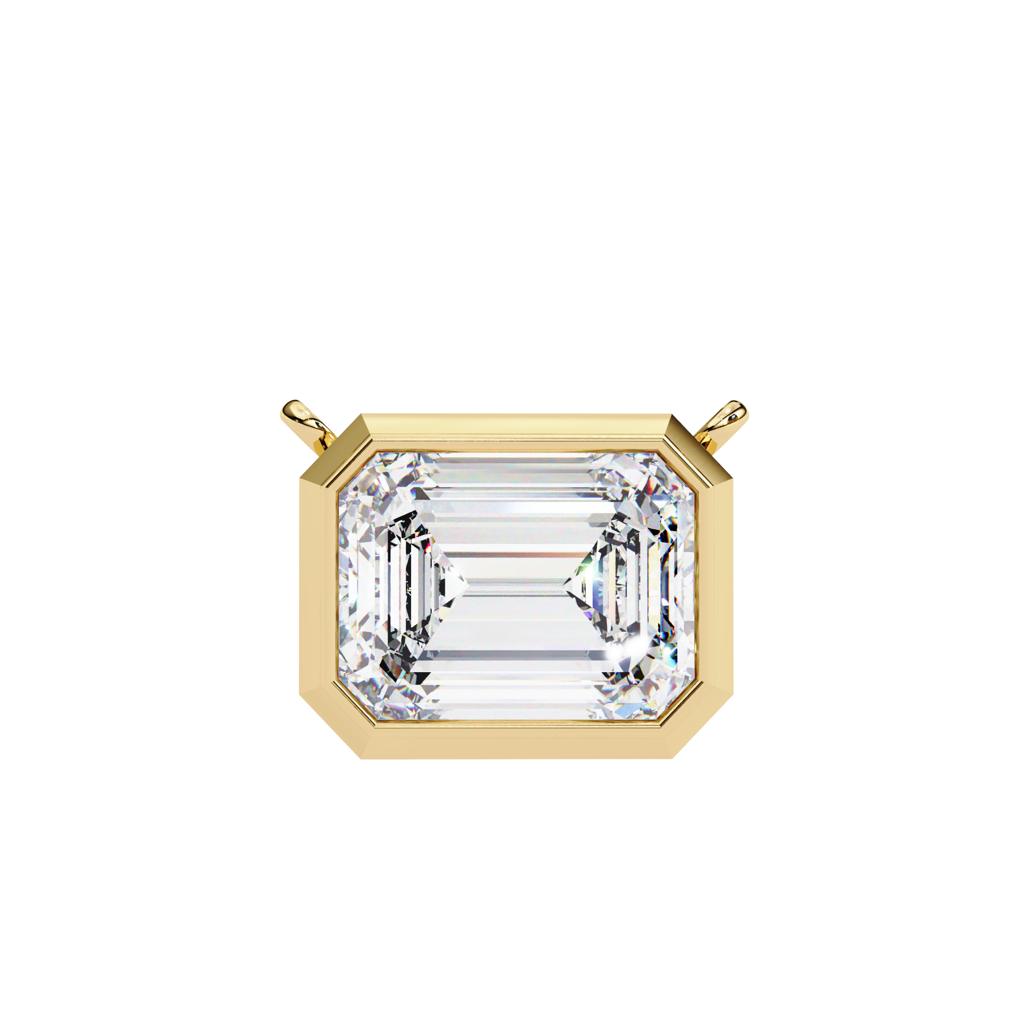 Emerald Cut Diamond Pendant