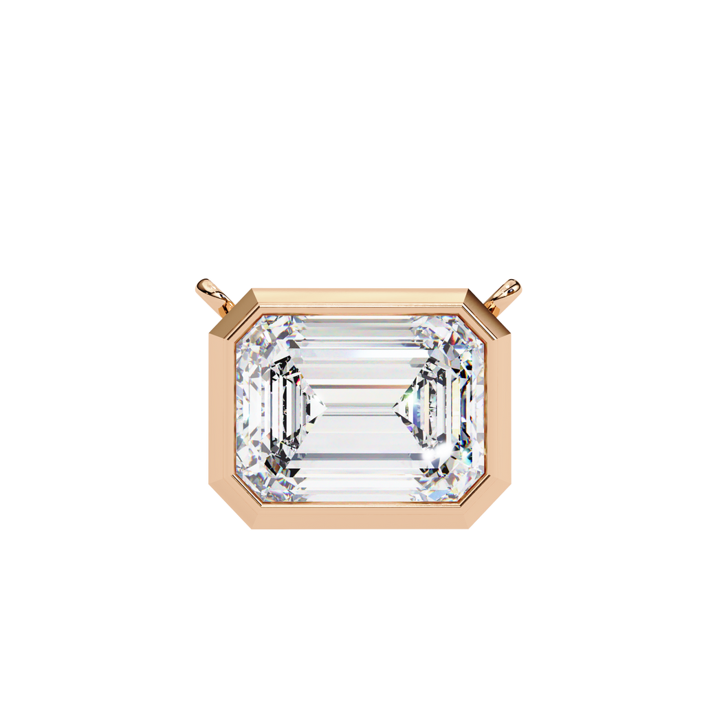 Emerald Cut Diamond Pendant