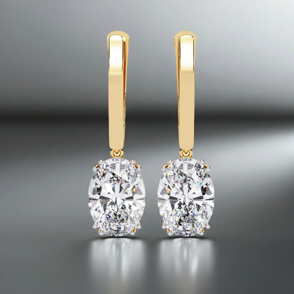 Aurora Oval Drop Earrings