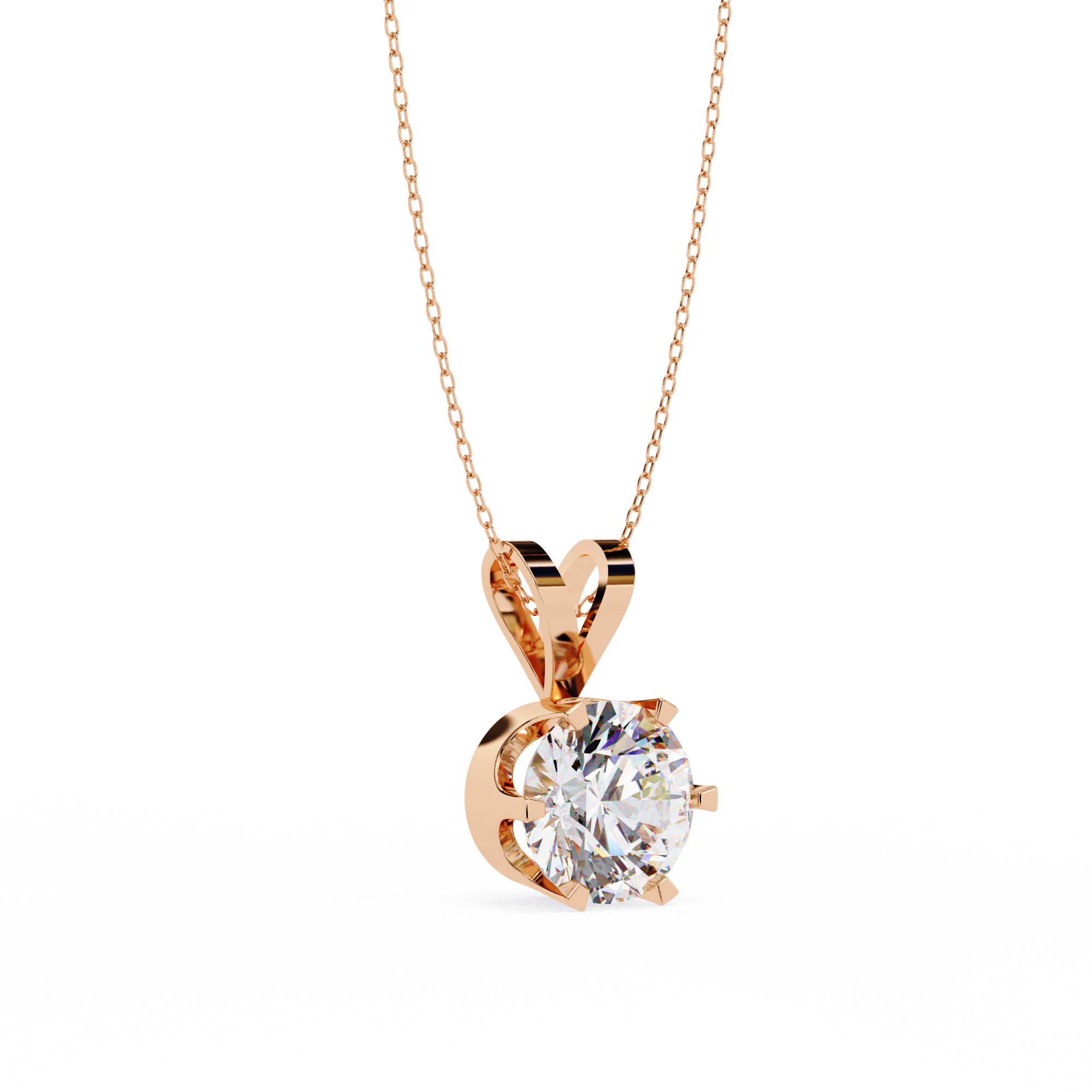 Round Solitaire Diamond PendanT