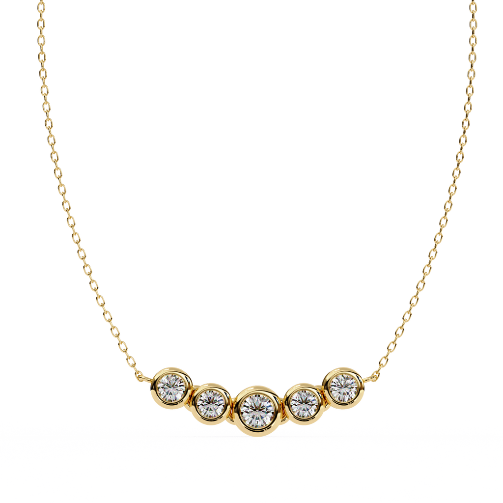 Curved Diamond Bar Pendant