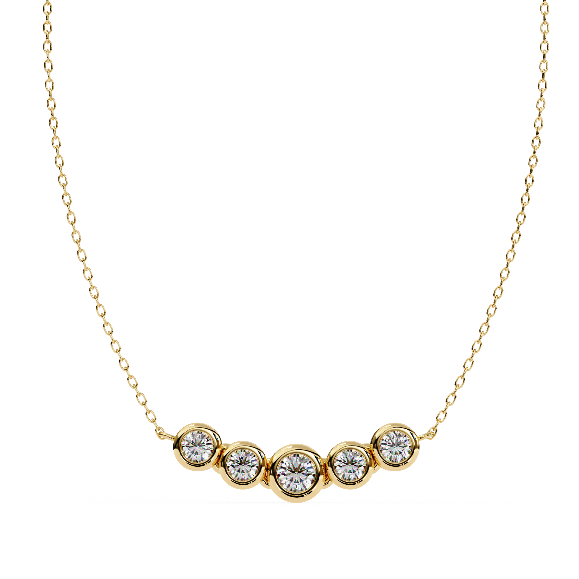 Curved Diamond Bar Pendant