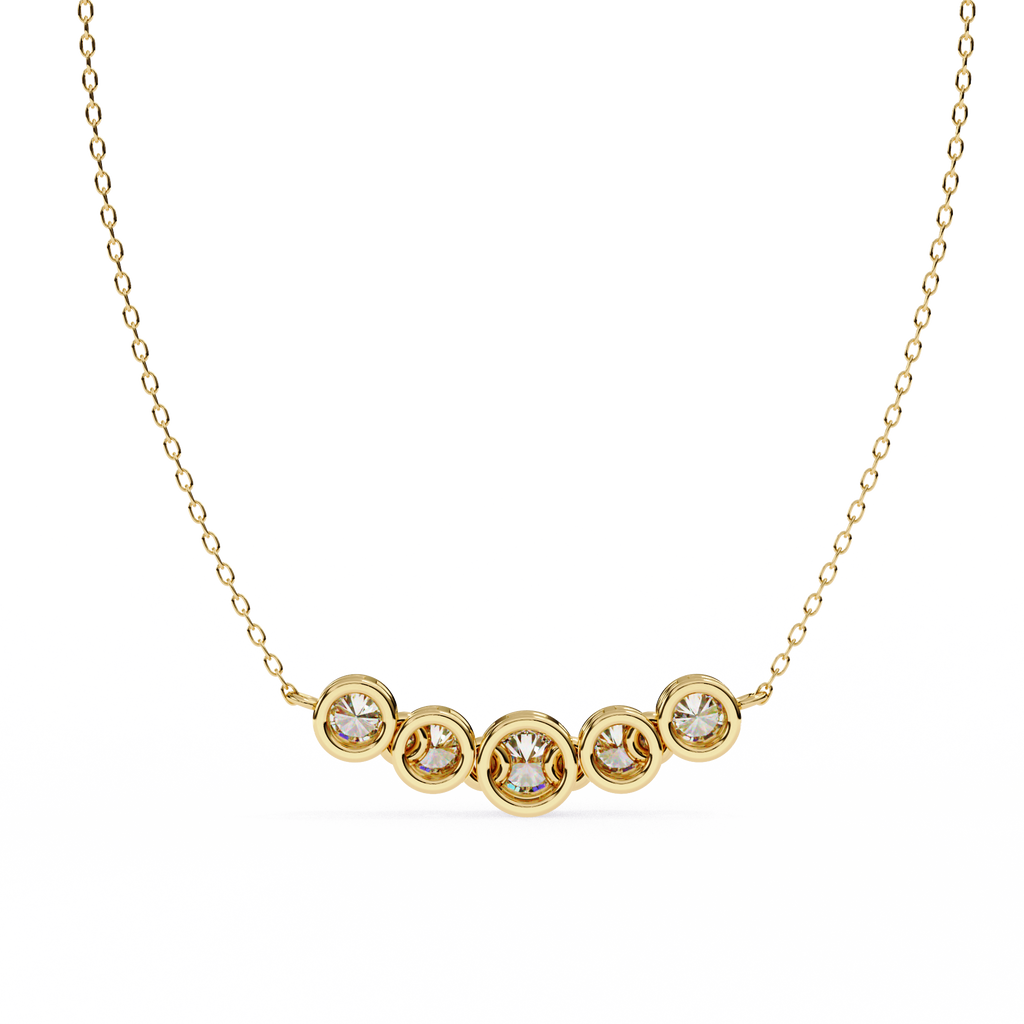 Curved Diamond Bar Pendant
